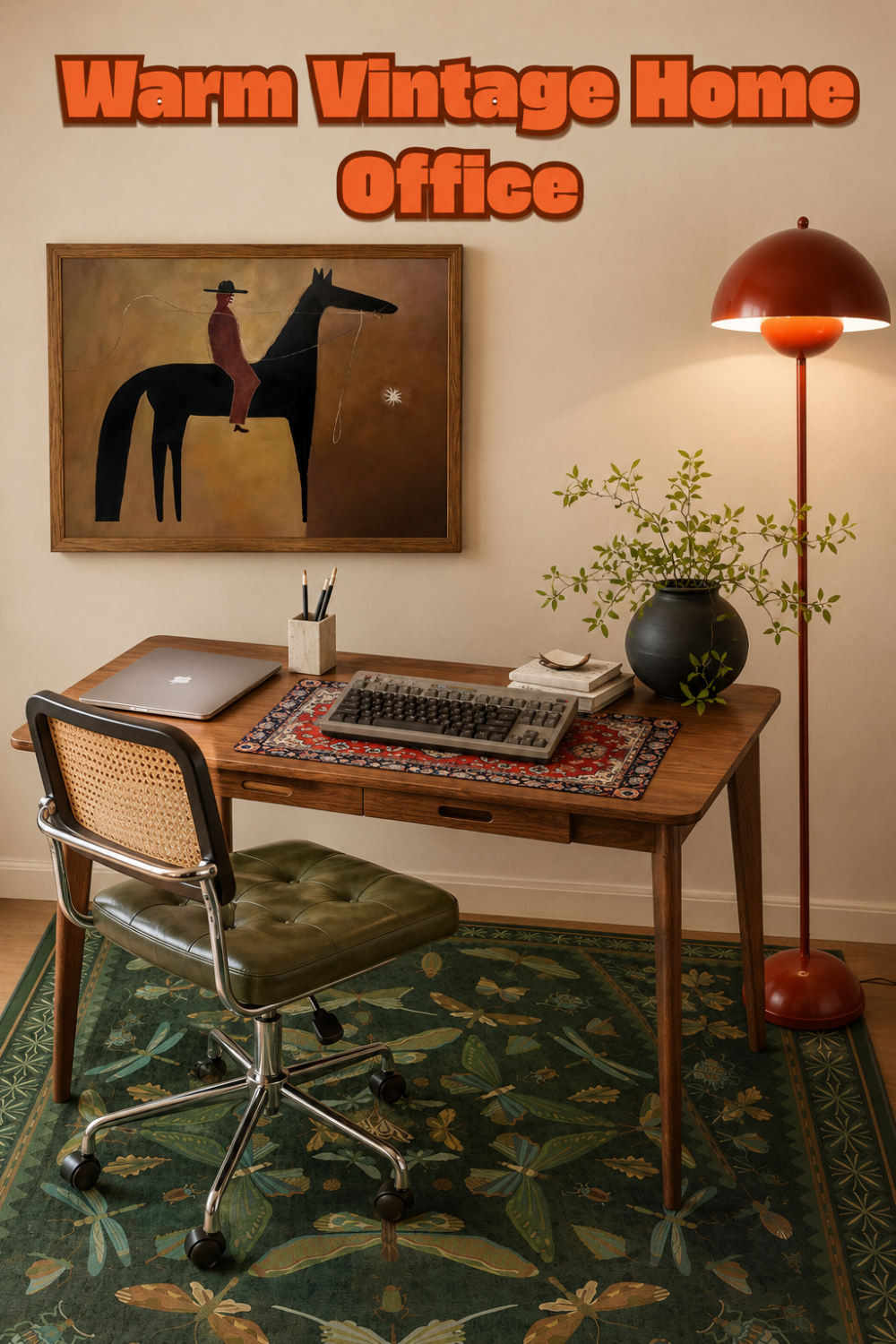 Warm Vintage Home Office Ideas