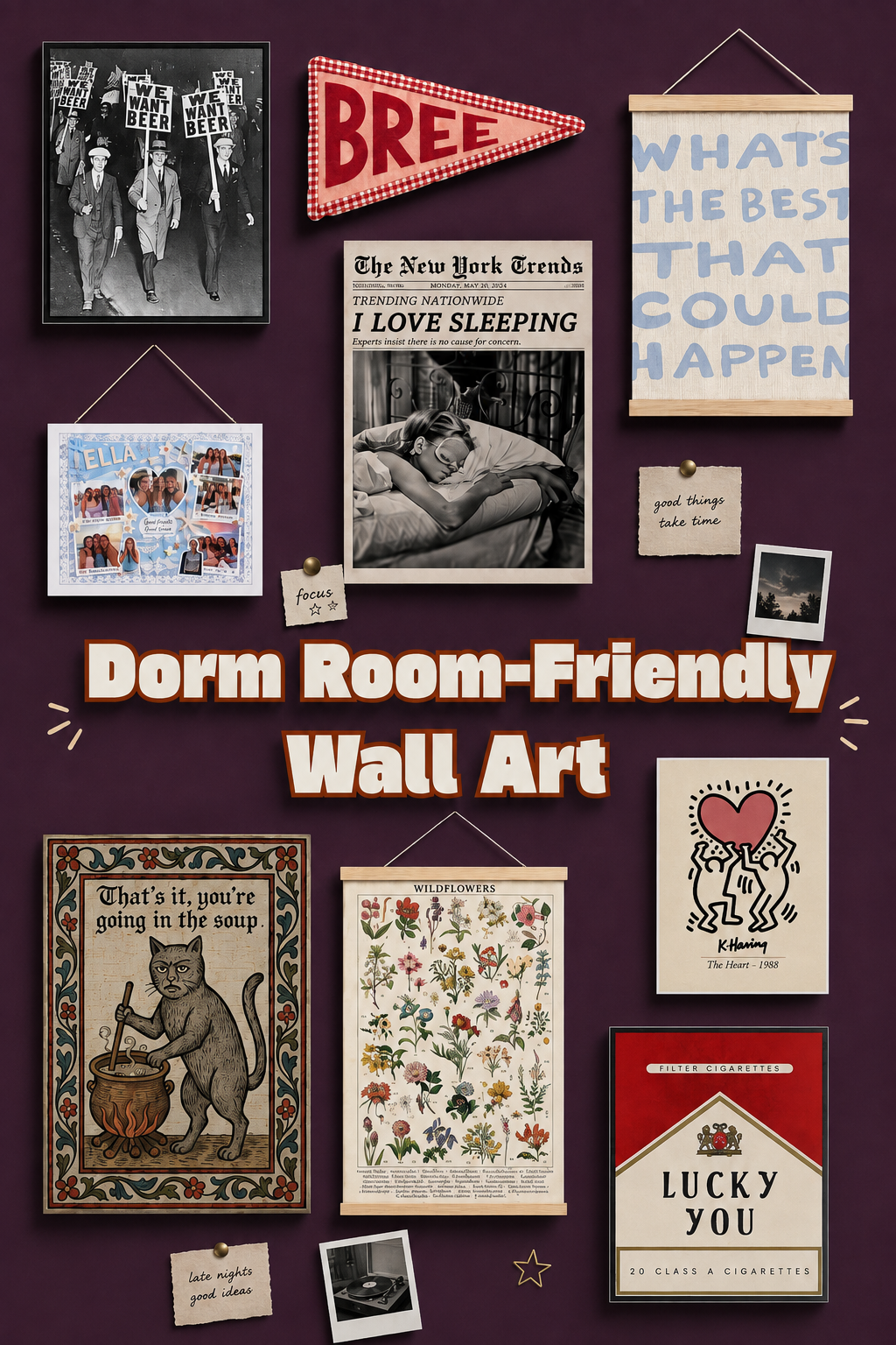 Dorm Room-Friendly Wall Art
