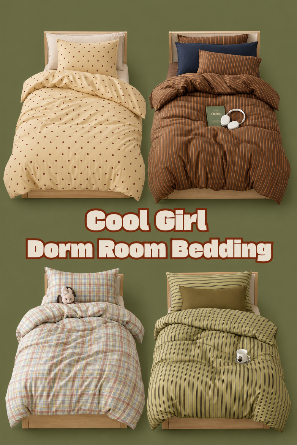 Cool Girl Dorm Room Bedding